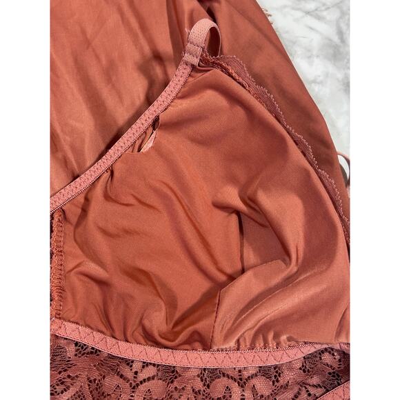 Ancona Lingerie L/XL Burnt Orange Lingerie Babydoll Dress Lace Coquette Feminine - Picture 8 of 8